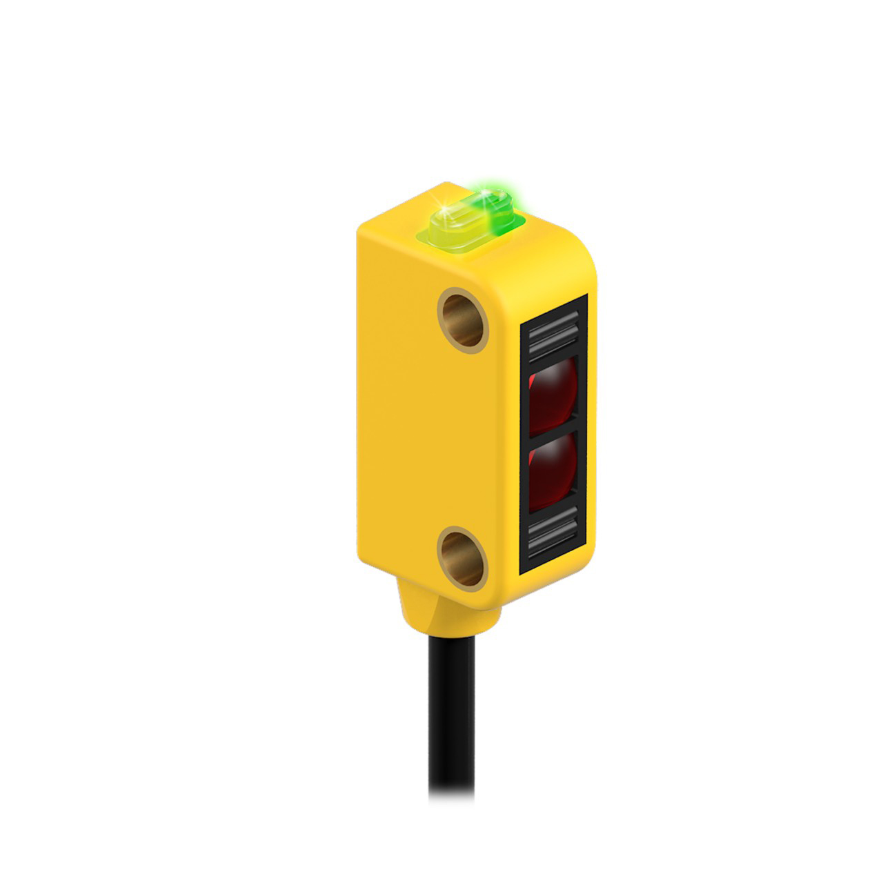 Banner Engineering Photoelectric Sensor; Opposed - Receiver; Rectangular; 2m Range; 10-30VDC; PNP; Light Operate; M8 Pigtail QD